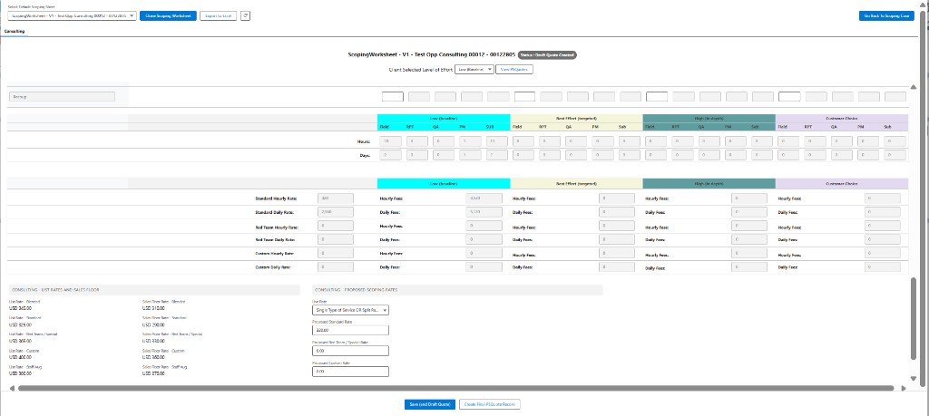 Scoping worksheet