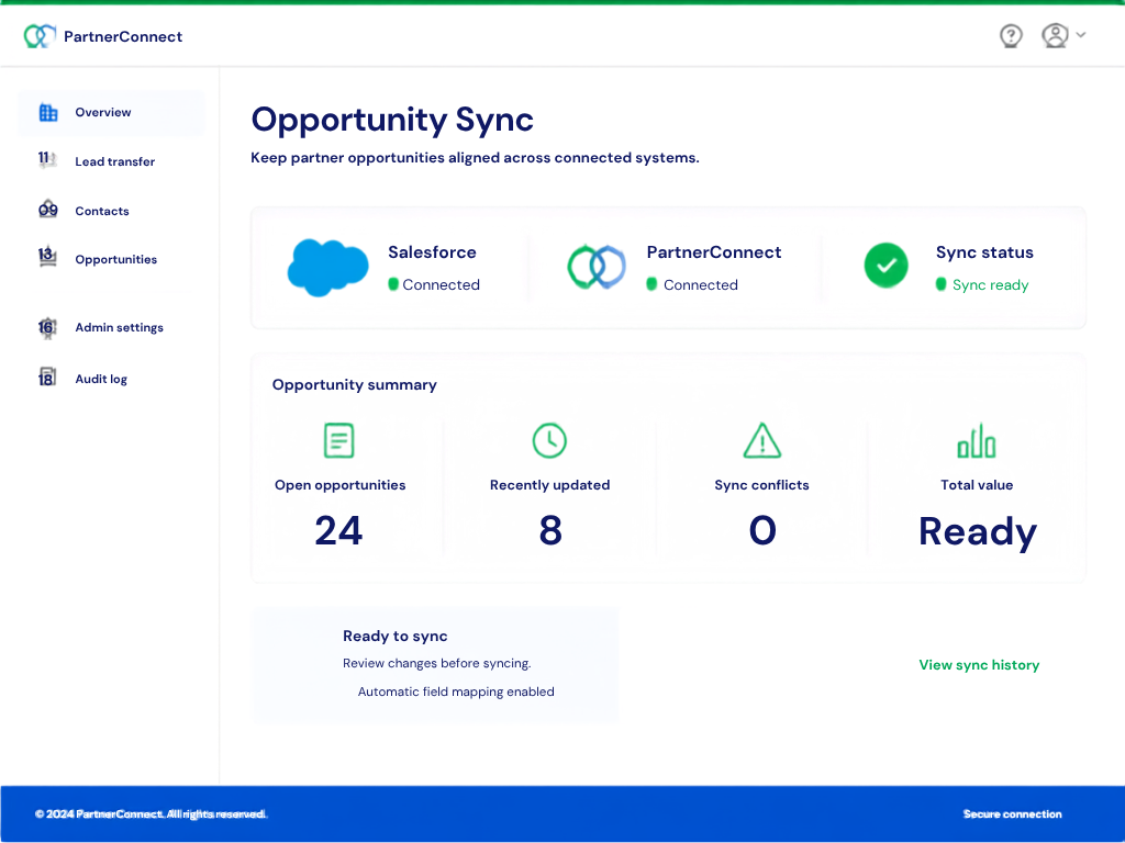 Opportunity sync