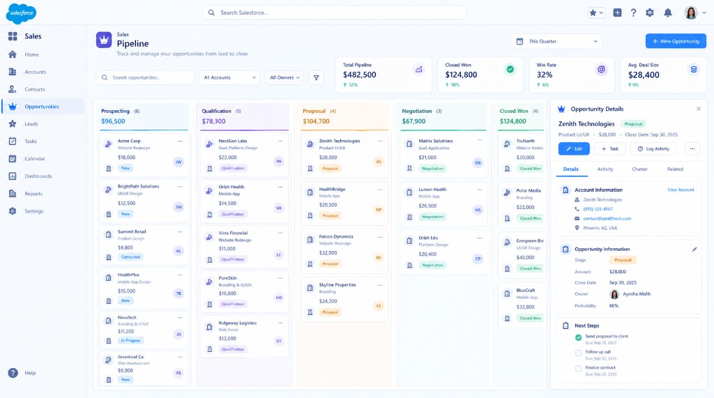 Salesforce sales pipeline