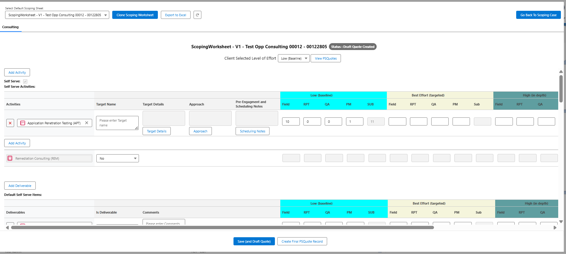 Scoping Worksheet - Consulting
